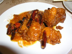 General Tso's chicken in Taipei (a poor picture, sorry! It doesn't do the dish justice)